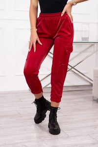 Pants cargo D4 / – Maroon цвет / color | Lexline Fashion