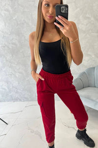 Pants cargo D4 / – Maroon цвет / color | Lexline Fashion