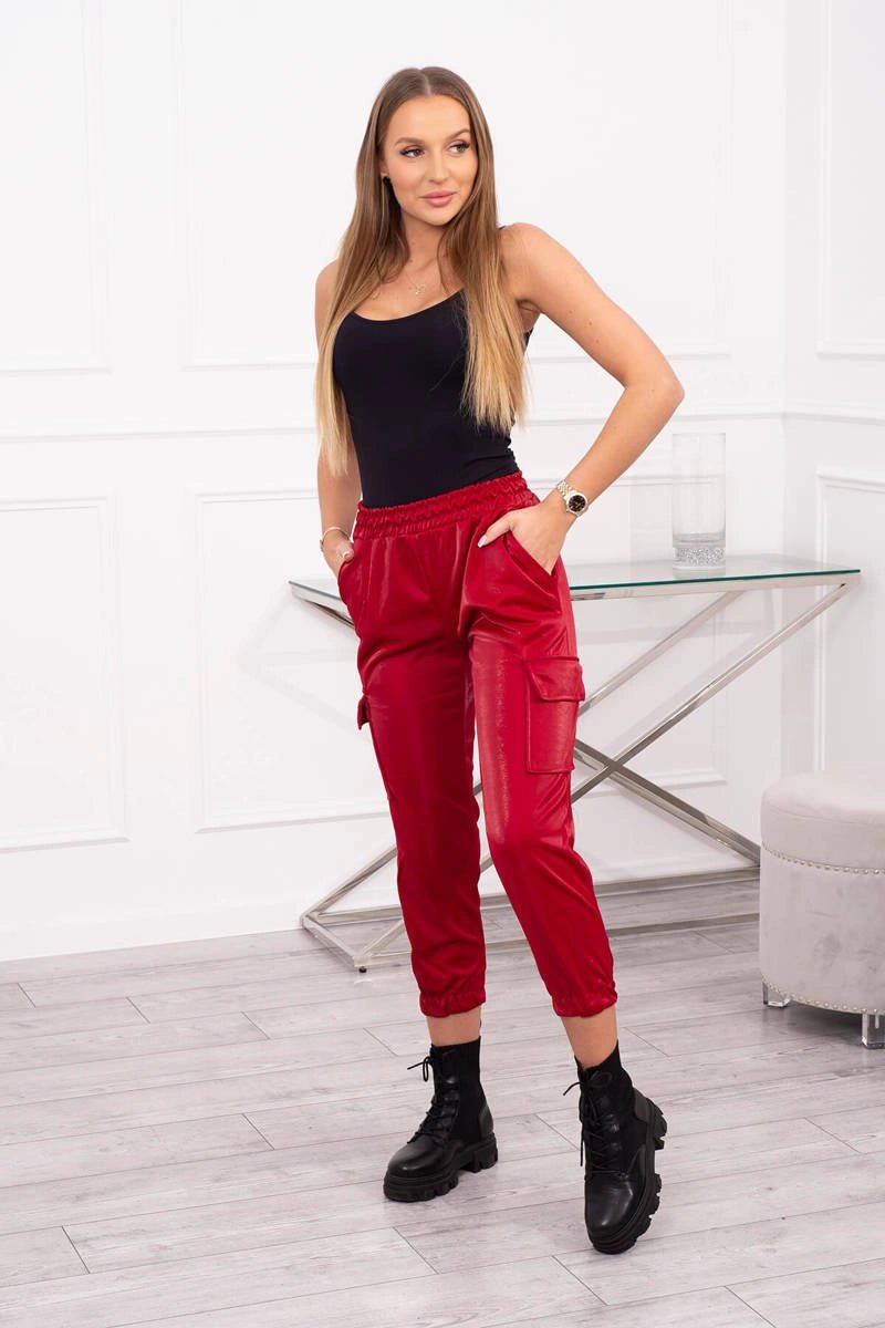 Pants cargo D4 / – Maroon цвет / color | Lexline Fashion