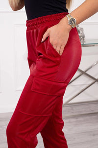 Pants cargo D4 / – Maroon цвет / color | Lexline Fashion
