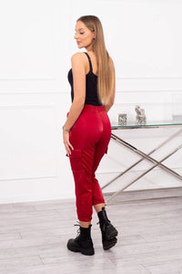 Pants cargo D4 / – Maroon цвет / color | Lexline Fashion