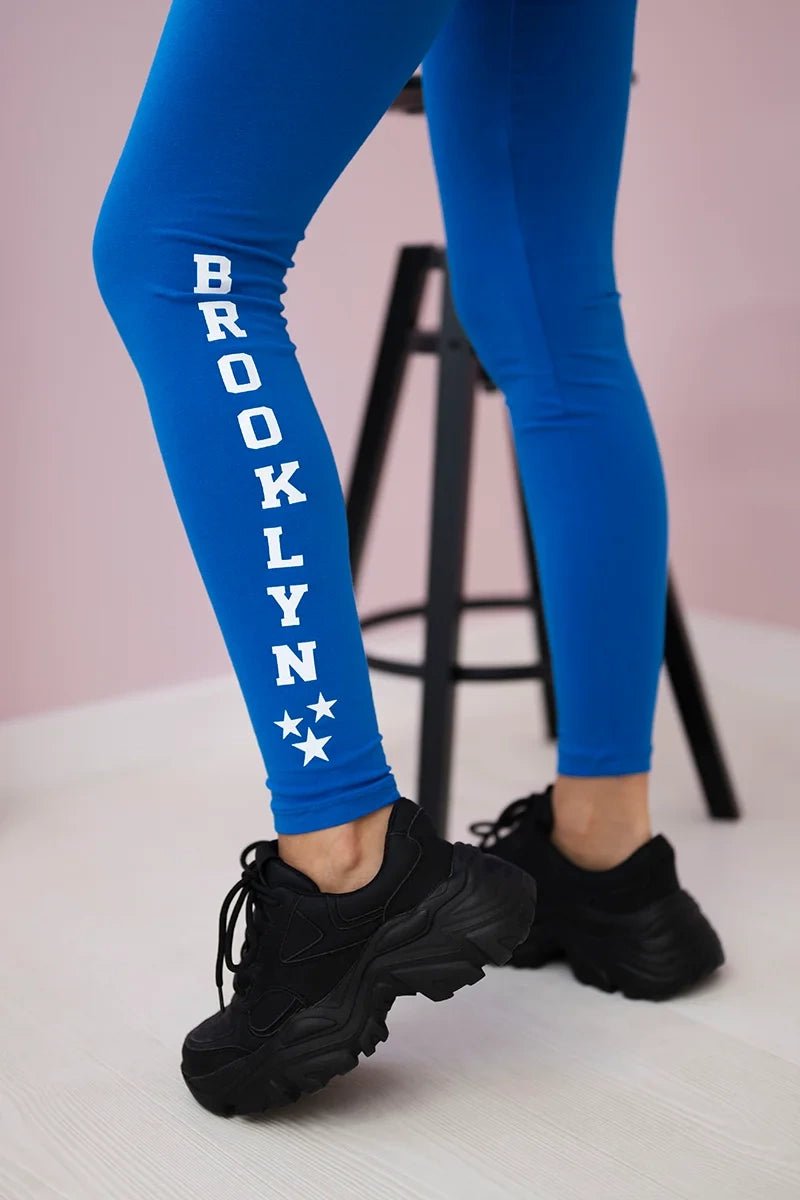 Pants leggings Brooklyn 8882 / – Blue cornflower цвет / color | Lexline Fashion