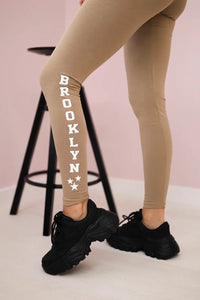 Pants leggings Brooklyn 8882 / – Camel цвет / color | Lexline Fashion