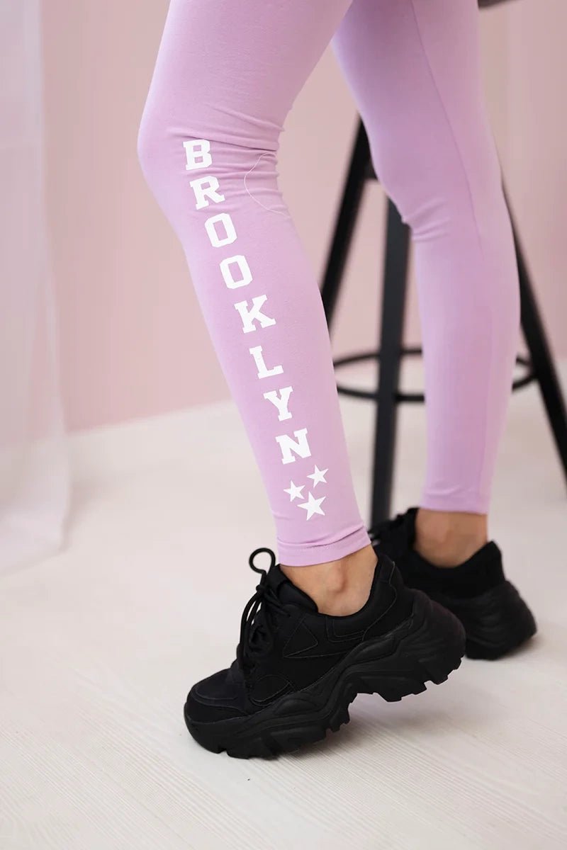 Pants leggings Brooklyn 8882 / – Purple || Light цвет / color | Lexline Fashion