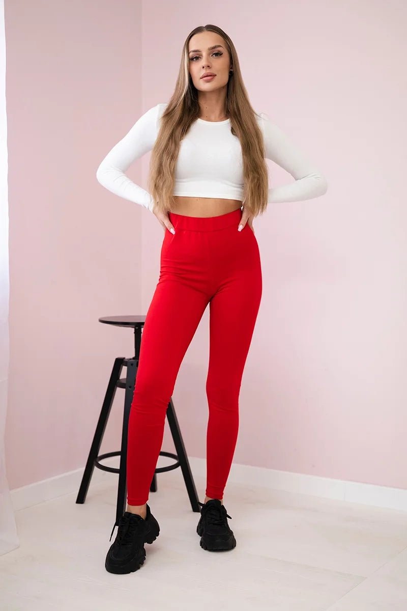 Pants leggings Brooklyn 8882 / – Red цвет / color | Lexline Fashion