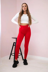 Pants leggings Brooklyn 8882 / – Red цвет / color | Lexline Fashion