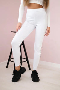 Pants leggings Brooklyn 8882 / – White цвет / color | Lexline Fashion