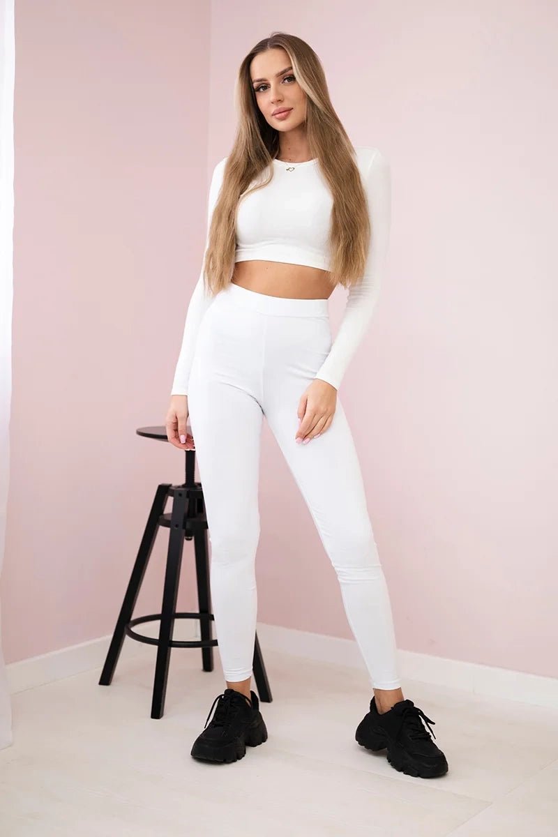 Pants leggings Brooklyn 8882 / – White цвет / color | Lexline Fashion