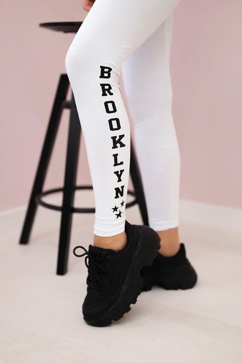 Pants leggings Brooklyn 8882 / – White цвет / color | Lexline Fashion
