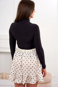 Polka dot skirt 9259 / – Ecru цвет / color | Lexline Fashion