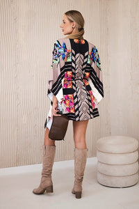 Poncho dress 9255 / – Cappuccino цвет / color | Lexline Fashion