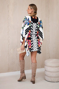 Poncho dress 9255 / – White цвет / color | Lexline Fashion