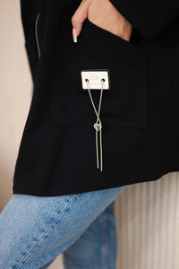 Punto Milano Hoodie 6722 / – Black цвет / color | Lexline Fashion