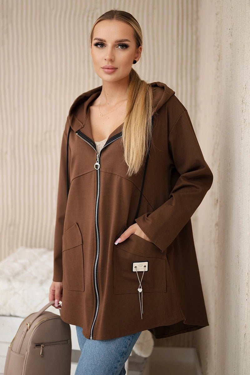 Punto Milano Hoodie 6722 / – Brown цвет / color | Lexline Fashion