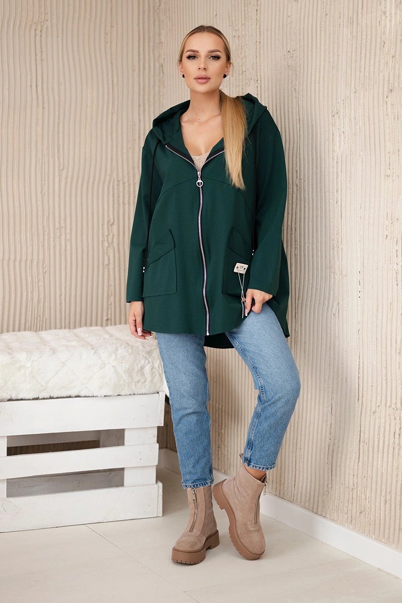 Punto Milano Hoodie 6722 / – Dark || green цвет / color | Lexline Fashion