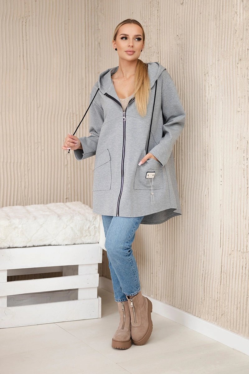 Punto Milano Hoodie 6722 / – Gray цвет / color | Lexline Fashion