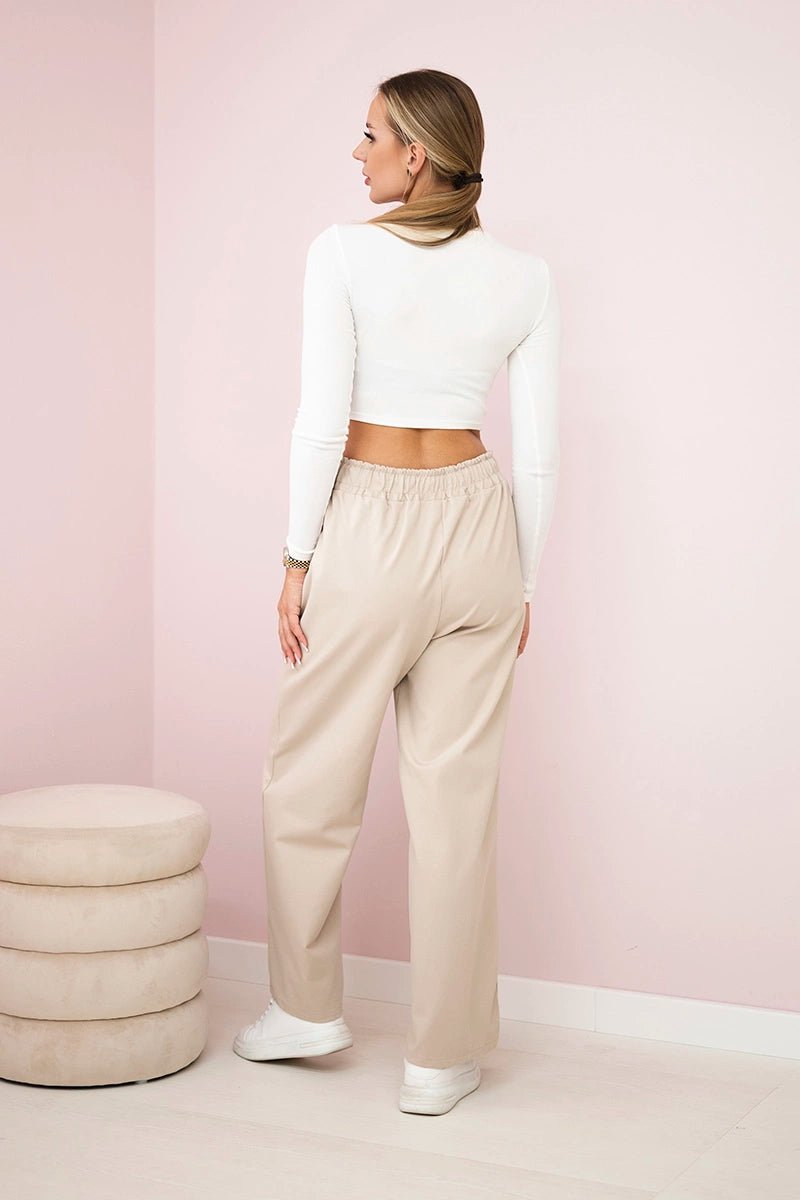 Punto Milano Wide - leg Pants ART52111 / – Beige цвет / color | Lexline Fashion