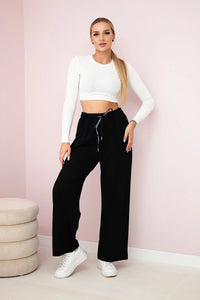 Punto Milano Wide - leg Pants ART52111 / – Black цвет / color | Lexline Fashion