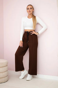 Punto Milano Wide - leg Pants ART52111 / – Brown цвет / color | Lexline Fashion