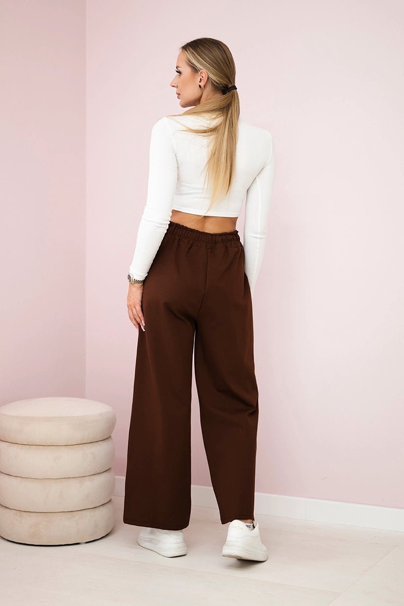 Punto Milano Wide - leg Pants ART52111 / – Brown цвет / color | Lexline Fashion