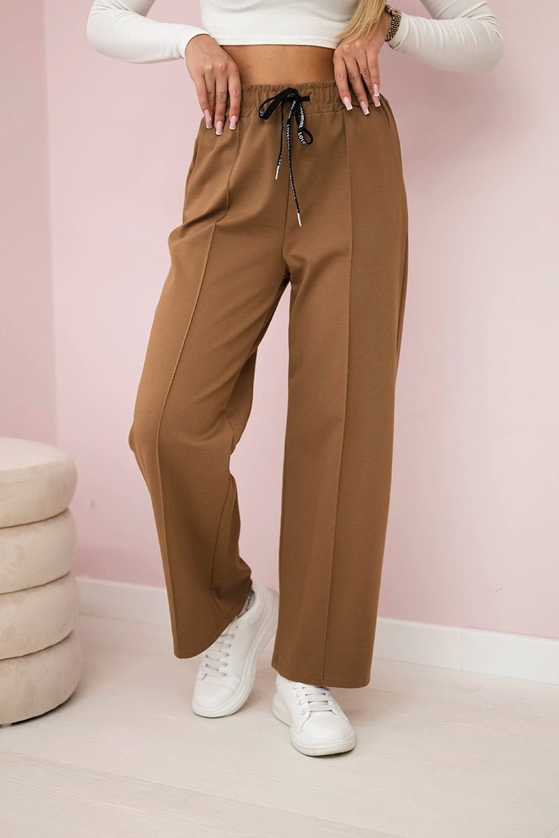 Punto Milano Wide - leg Pants ART52111 / – Camel цвет / color | Lexline Fashion
