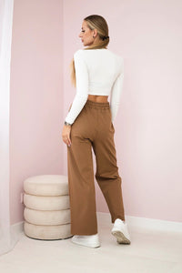 Punto Milano Wide - leg Pants ART52111 / – Camel цвет / color | Lexline Fashion