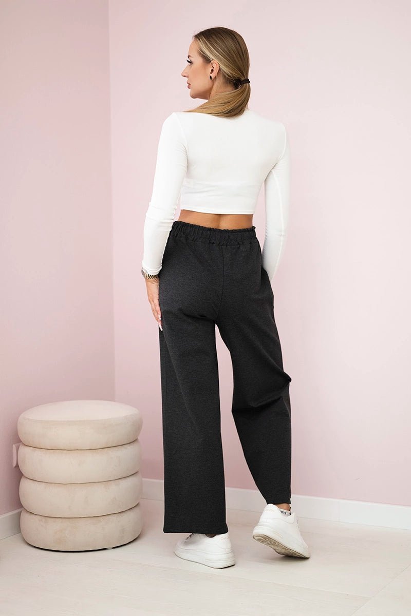 Punto Milano Wide - leg Pants ART52111 / – Graphite цвет / color | Lexline Fashion