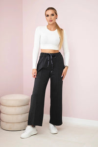 Punto Milano Wide - leg Pants ART52111 / – Graphite цвет / color | Lexline Fashion