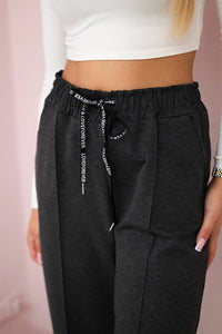 Punto Milano Wide - leg Pants ART52111 / – Graphite цвет / color | Lexline Fashion