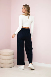Punto Milano Wide - leg Pants ART52111 / – Navy blue цвет / color | Lexline Fashion