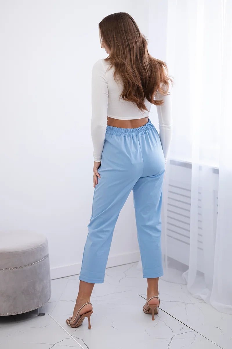Punto trousers trousers with chain 6759V / – Blue цвет / color | Lexline Fashion