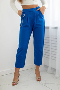 Punto trousers trousers with chain 6759V / – Blue cornflower цвет / color | Lexline Fashion