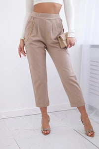 Punto trousers trousers with chain 6759V / – Camel цвет / color | Lexline Fashion