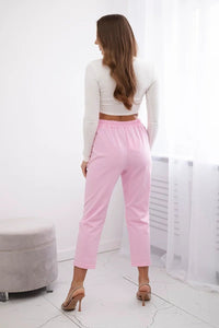 Punto trousers trousers with chain 6759V / – Light || Pink цвет / color | Lexline Fashion