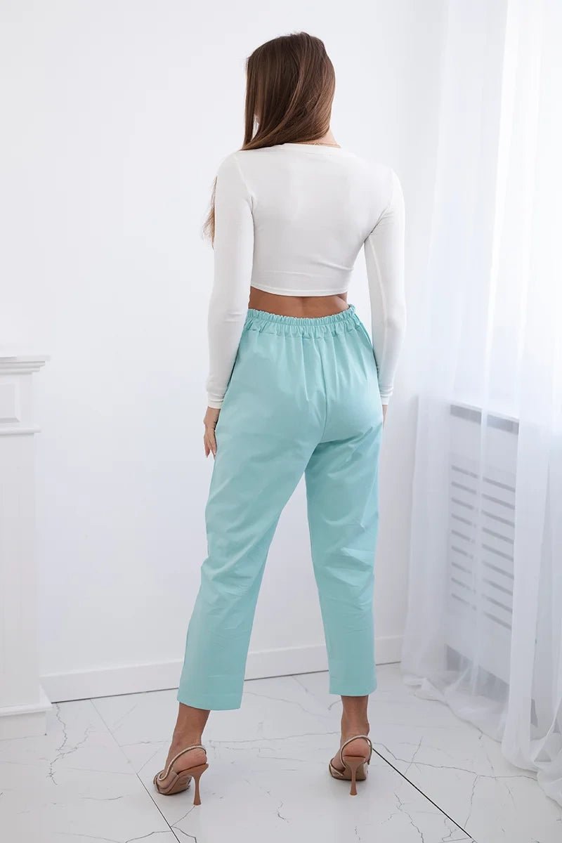 Punto trousers trousers with chain 6759V / – Mint цвет / color | Lexline Fashion