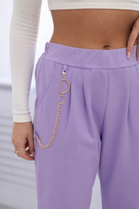 Punto trousers trousers with chain 6759V / – Purple || Light цвет / color | Lexline Fashion