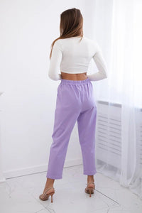 Punto trousers trousers with chain 6759V / – Purple || Light цвет / color | Lexline Fashion