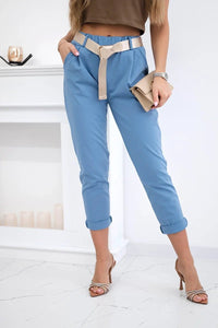 Punto trousers with belt 6773 - 1 / – Jeans цвет / color | Lexline Fashion