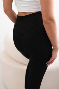 Ribbed leggings 9429 / – Black цвет / color | Lexline Fashion