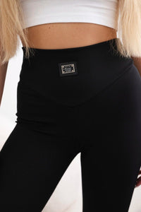 Ribbed leggings 9429 / – Black цвет / color | Lexline Fashion