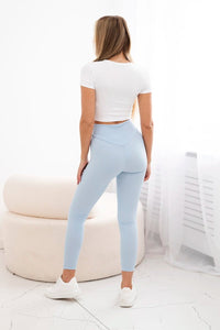 Ribbed leggings 9429 / – Blue цвет / color | Lexline Fashion