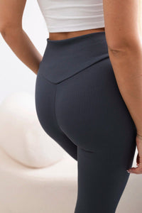 Ribbed leggings 9429 / – Graphite цвет / color | Lexline Fashion