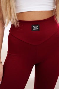 Ribbed leggings 9429 / – Maroon цвет / color | Lexline Fashion