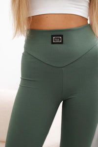 Ribbed leggings 9429 / – Mint || Dark цвет / color | Lexline Fashion