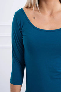 Round neckline blouse 8832 / – Marine цвет / color | Lexline Fashion