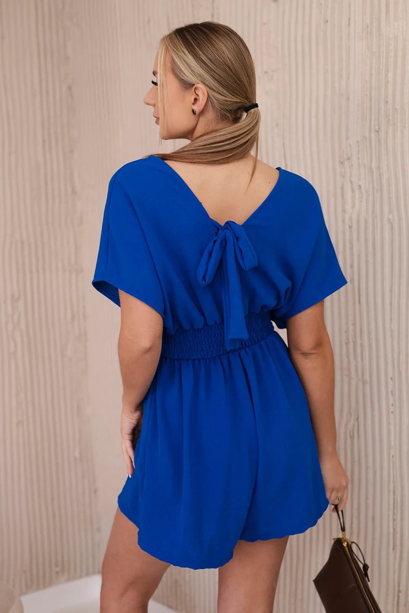Ruffled jumpsuit ART3253 / – Blue cornflower цвет / color | Lexline Fashion