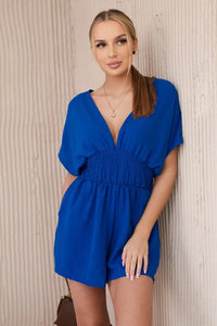 Ruffled jumpsuit ART3253 / – Blue cornflower цвет / color | Lexline Fashion