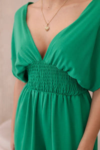 Ruffled jumpsuit ART3253 / – Green цвет / color | Lexline Fashion