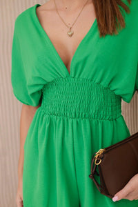 Ruffled jumpsuit ART3253 / – Green || Light цвет / color | Lexline Fashion