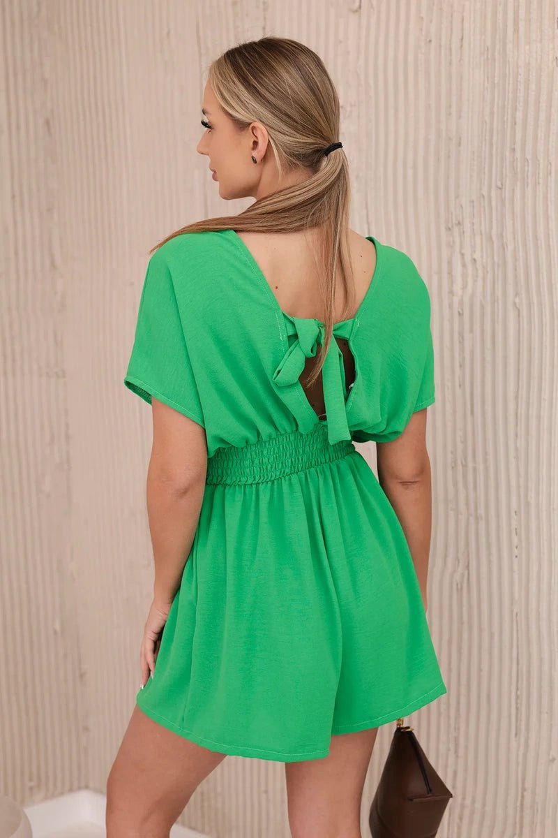 Ruffled jumpsuit ART3253 / – Green || Light цвет / color | Lexline Fashion
